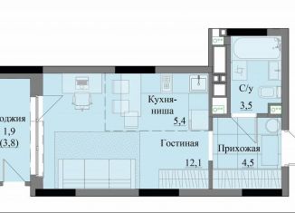 Квартира на продажу студия, 27.4 м2, Удмуртия