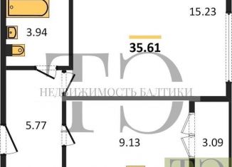 Продаю 1-комнатную квартиру, 35.6 м2, Калининград, Новгородская улица, 3Ак5, Центральный район