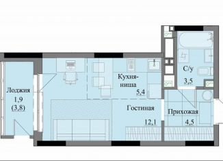 Квартира на продажу студия, 27.4 м2, Удмуртия