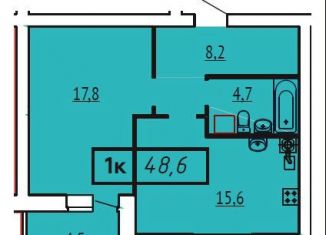 1-ком. квартира на продажу, 48.6 м2, Иваново