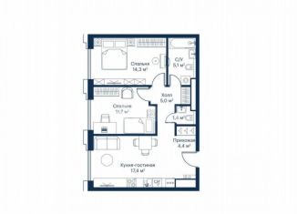 Трехкомнатная квартира на продажу, 59 м2, Москва, Волоколамское шоссе, 95/2к5, СЗАО