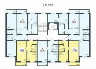 Продажа 1-ком. квартиры, 32.4 м2, Курган