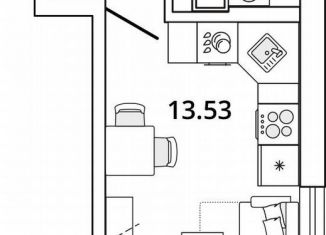 Продам квартиру студию, 22 м2, Санкт-Петербург, метро Лесная, проспект Маршала Блюхера, 11к3