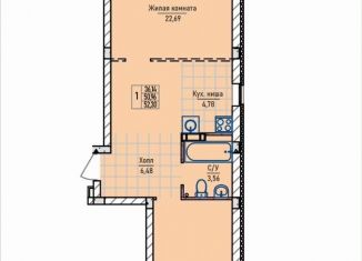Продаю однокомнатную квартиру, 52.3 м2, сельский посёлок Новинки, Инженерный проезд, 7к2, ЖК Стрижи