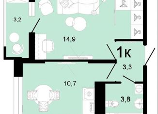 Продаю однокомнатную квартиру, 35.9 м2, Горячий Ключ, улица Ярославского, 111А