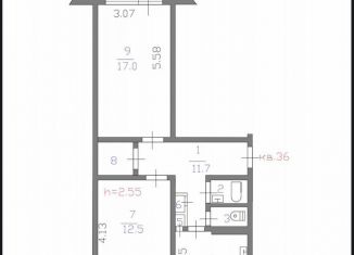 Продаю 2-ком. квартиру, 58.8 м2, Выборг, Изогнутая улица, 7