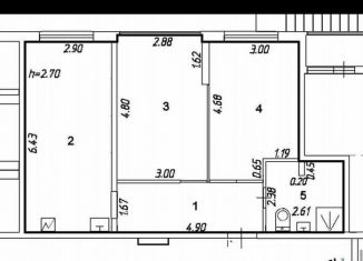 Продажа 2-ком. квартиры, 60.4 м2, Краснодар, улица Западный Обход, улица Западный Обход