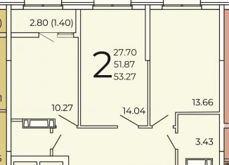 2-комнатная квартира на продажу, 52 м2, Ростов-на-Дону, улица Зорге, 11, ЖК Современник