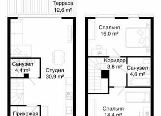 Продам 2-комнатную квартиру, 85.1 м2, Челябинская область
