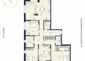 Продам 4-ком. квартиру, 171 м2, Екатеринбург, метро Ботаническая, Машинная улица, 1В/3