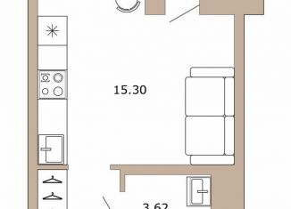 Квартира на продажу студия, 24 м2, Кудрово, проспект Строителей, 5, ЖК Айди Кудрово 3