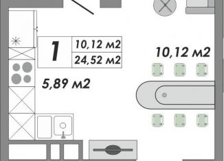 Продается однокомнатная квартира, 24.5 м2, Оренбург
