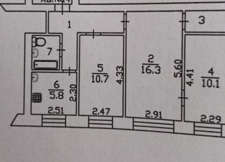 Продается 3-комнатная квартира, 55 м2, Владимирская область, улица Гагарина, 10