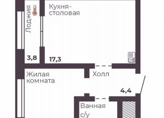 Продаю 1-ком. квартиру, 36.5 м2, Челябинск, Тракторозаводский район, проспект Ленина, 1