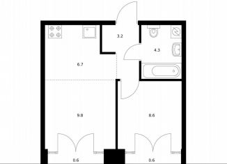 Продам 1-комнатную квартиру, 33.8 м2, Санкт-Петербург, метро Фрунзенская, набережная Обводного канала, 169