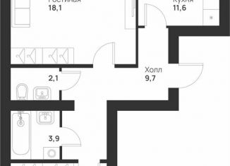 Продам двухкомнатную квартиру, 64 м2, Тула, улица Героев России, 2