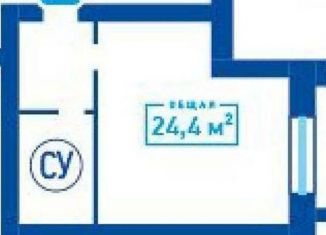 Продам квартиру студию, 24.4 м2, Екатеринбург, Бисертская улица, 36, Чкаловский район