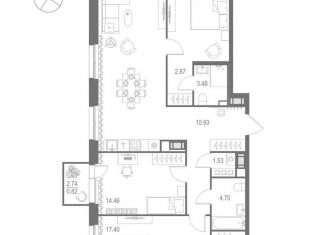 Продается 3-комнатная квартира, 105.2 м2, Санкт-Петербург, метро Балтийская