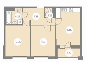 Продажа двухкомнатной квартиры, 60.1 м2, Санкт-Петербург, Суздальское шоссе, 8, муниципальный округ Шувалово-Озерки