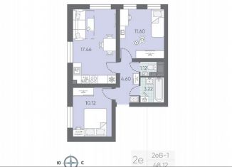 Продажа 2-комнатной квартиры, 47.2 м2, Санкт-Петербург, Красносельский район