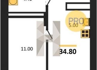 Продам однокомнатную квартиру, 36.1 м2, Новосибирск, Калининский район