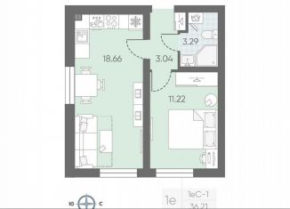 Продаю 1-комнатную квартиру, 35.3 м2, Санкт-Петербург, Красносельский район