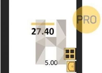 Квартира на продажу студия, 28.8 м2, Новосибирск, Калининский район