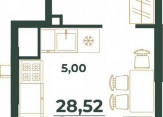 Продажа квартиры со свободной планировкой, 28.5 м2, Республика Башкортостан