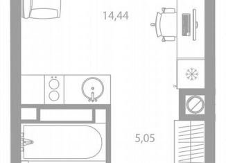 Продается квартира студия, 23.4 м2, Астрахань, улица Николая Островского, 148/1