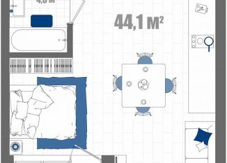 Продам квартиру студию, 44.6 м2, Судак, Набережная улица, 75к6