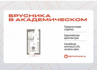 Продажа квартиры студии, 19.9 м2, Екатеринбург