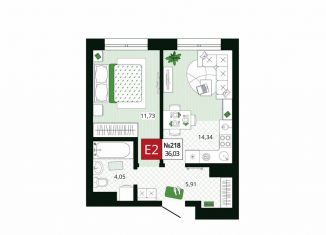 Продаю 1-комнатную квартиру, 36 м2, Тула