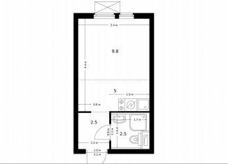 Квартира на продажу студия, 19.8 м2, Котельники