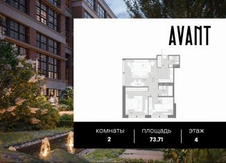 Продажа 2-комнатной квартиры, 73.7 м2, Санкт-Петербург, Петроградский район