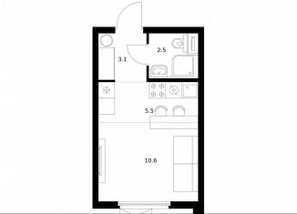 Продается квартира студия, 21.7 м2, Москва, станция Ростокино, Ярославское шоссе, 1с2