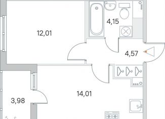 Продам 1-комнатную квартиру, 36.7 м2, городской посёлок Янино-1
