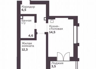 Продам 1-комнатную квартиру, 37.9 м2, Екатеринбург, Орджоникидзевский район