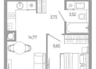 Продается 1-комнатная квартира, 31.9 м2, Астрахань, Боевая улица, 132с3