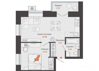 Продаю 1-комнатную квартиру, 44 м2, Удмуртия