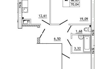 Продажа двухкомнатной квартиры, 70 м2, деревня Алтуховка, Олимпийская улица, 2