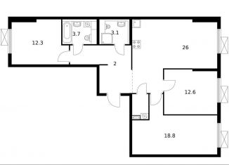 Продам 3-комнатную квартиру, 89.6 м2, Москва, метро Братиславская