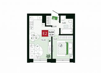 Продаю 1-ком. квартиру, 33.4 м2, Тула, Привокзальный территориальный округ