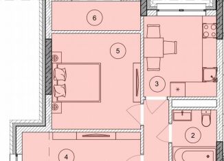 Продам квартиру со свободной планировкой, 54.7 м2, Грозный, проспект Ахмат-Хаджи Абдулхамидовича Кадырова, 185/4, микрорайон Ленгородок