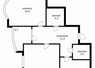 Продам двухкомнатную квартиру, 90 м2, Краснодар, Кожевенная улица, 54/1, Западный округ