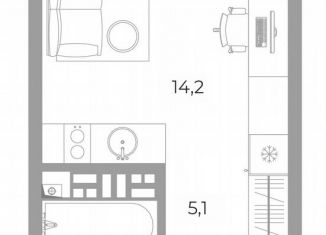 Продам квартиру студию, 23.1 м2, Свердловская область