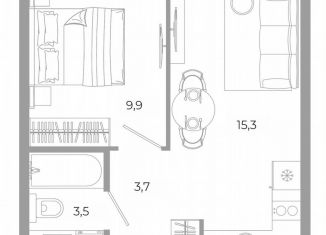 Продается однокомнатная квартира, 32.4 м2, Свердловская область