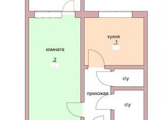 1-комнатная квартира на продажу, 34 м2, Челябинск, улица 3-го Интернационала, 63А, Центральный район