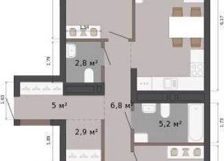 Продаю трехкомнатную квартиру, 84.3 м2, Екатеринбург, улица Бакинских Комиссаров, 33А/3