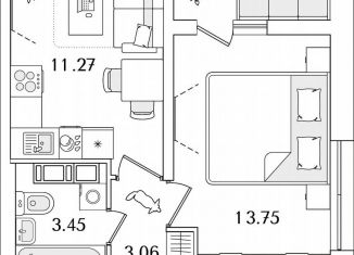 Продажа 1-комнатной квартиры, 33.2 м2, Санкт-Петербург, Калининский район, проспект Маршала Блюхера, 3к1
