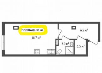 Продается квартира студия, 30 м2, Мурино, улица Шоссе в Лаврики, 93, ЖК Ромашки